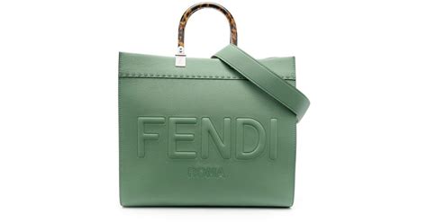 fendi bags green colour|Fendi green tote bag.